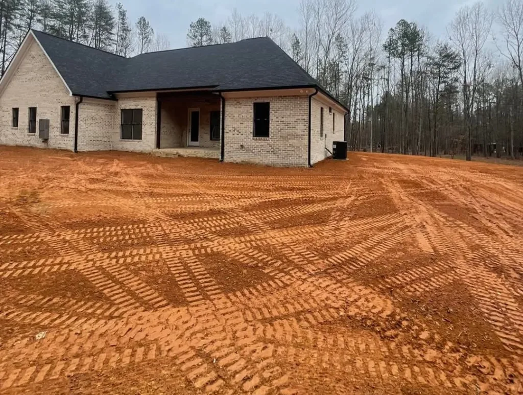 Grading for landscape drainage